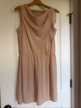 GAP Sleeveless Cowl Neck Chiffon Dress in Blush Nude